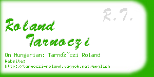 roland tarnoczi business card